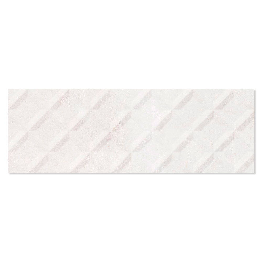 Veggflis Freestone Hvit Matt Relieff 30x90 cm